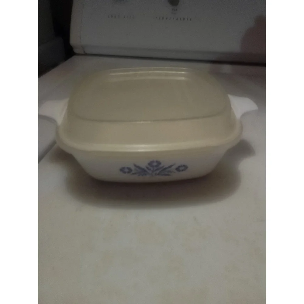 Vintage Corelle Corning Ware Blue Corn Flower P-41 Petite Pan U.S.A With Lid
